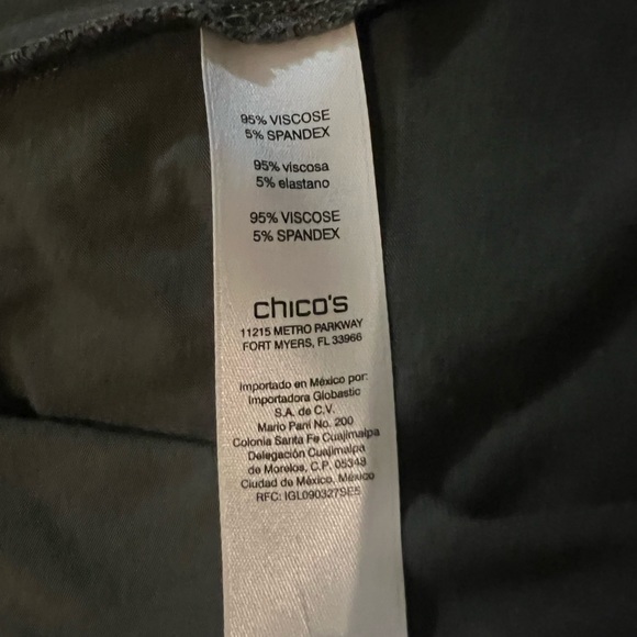 CHICOS SIZE 1 WOMENS GREEN BLOUSE LONG SLEEVES - Picture 8 of 10